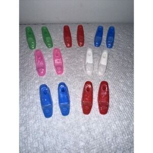 Vintage 1970's Mattel Barbie Pilgrim Buckle Heels 7 Pair Blue Red‎ Green Pink